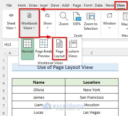 How to Insert Page Number in Excel (7 Easy Methods).